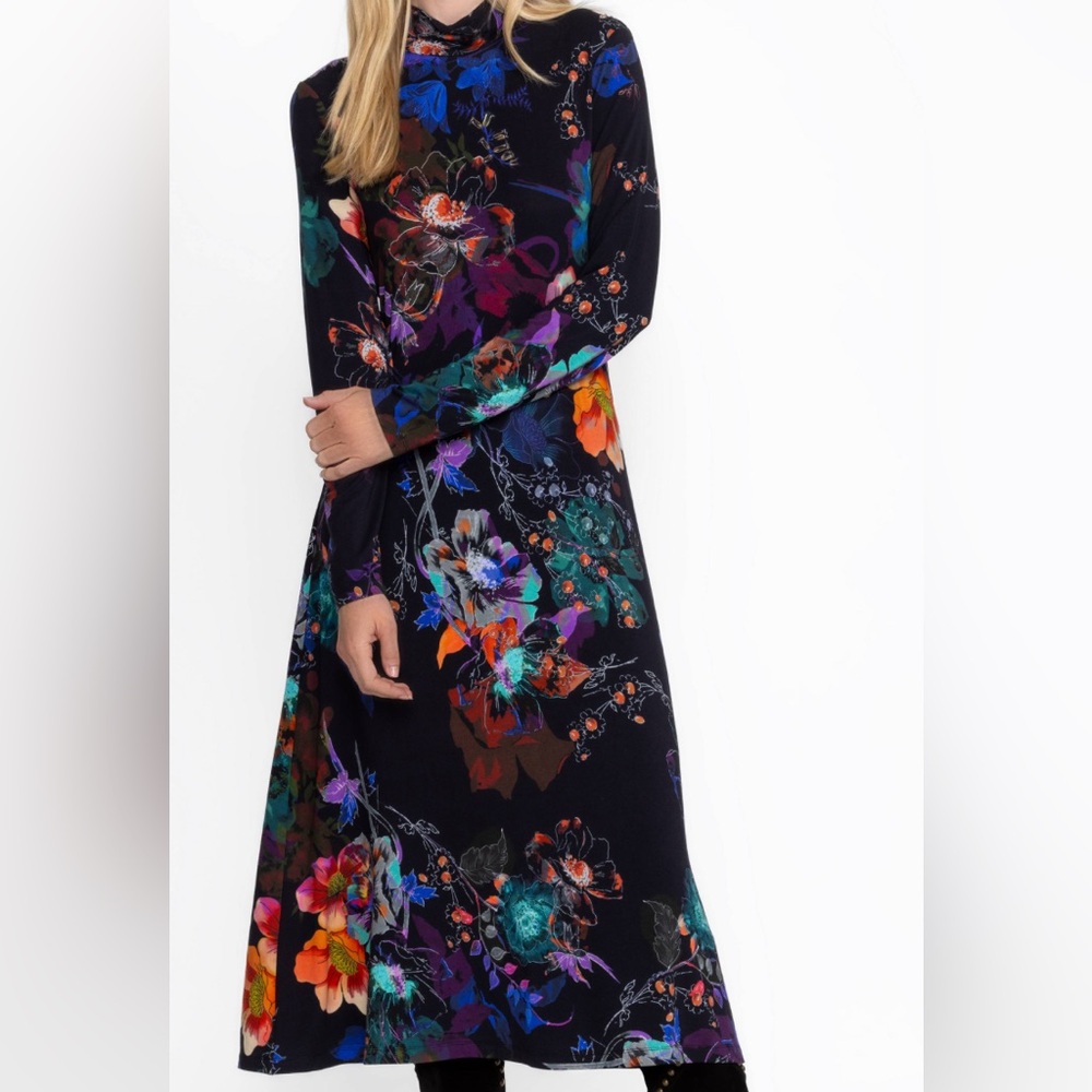 Johnny Was JANIE FAVORITE SEAMED MOCK NECK DRESS
